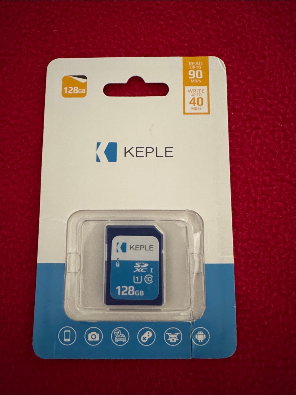 Keple 128GB Blue SDXC Memory Card - Reliable High-Speed Storage